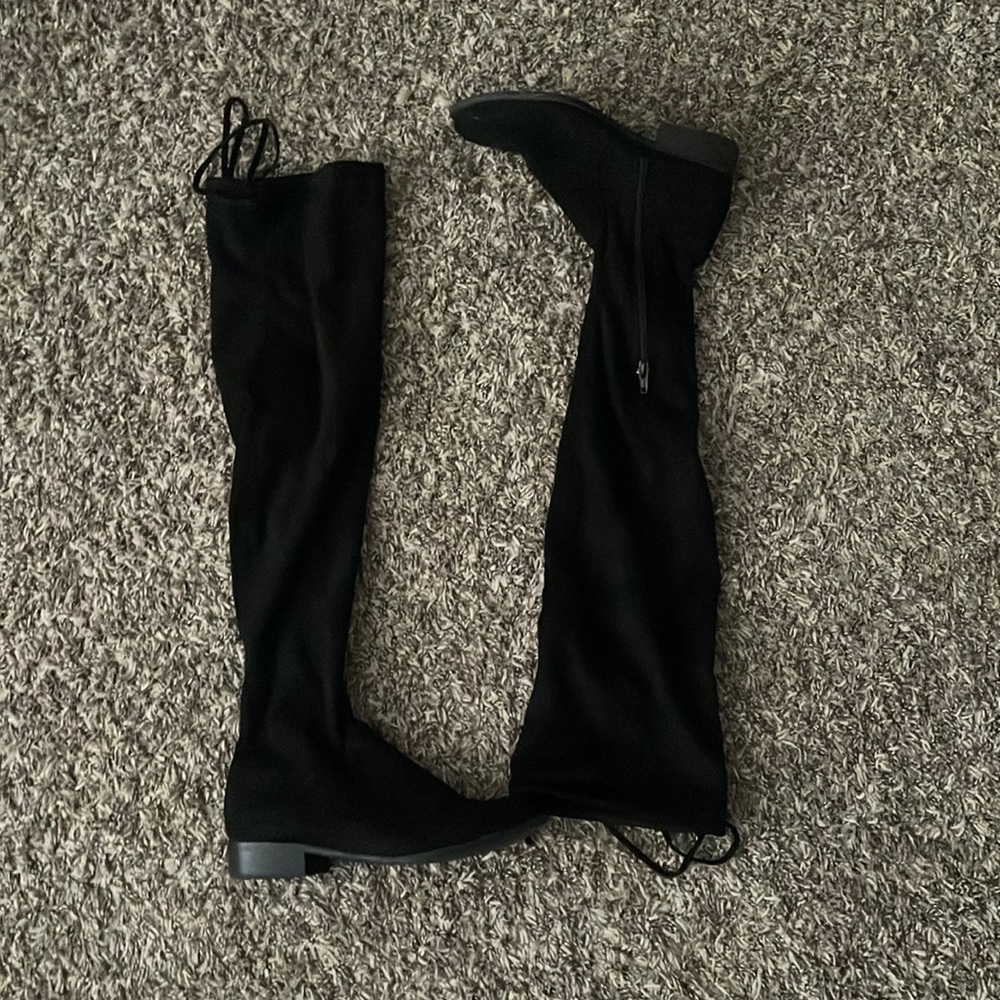 black knee high boots
